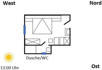 Grundriss der Unterkunft Bergfried