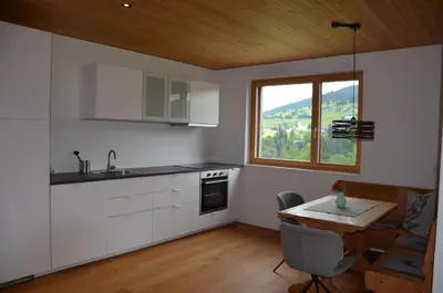 Küche/Küchenzeile in der Unterkunft Ferienwohnung Huber