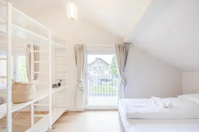 Ein Bett oder Betten in einem Zimmer der Unterkunft Sonnenschein Chalet Egg