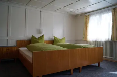Ein Bett oder Betten in einem Zimmer der Unterkunft Ferienhaus Lila