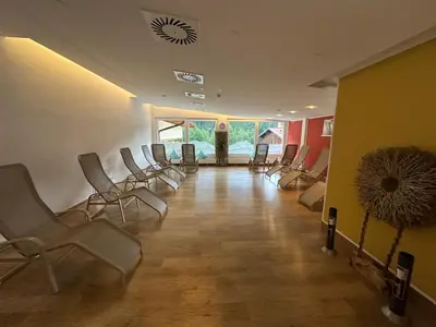 Ein Sitzbereich in der Unterkunft FeWo 236 Aparthotel Mittelberg