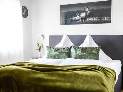 Ein Bett oder Betten in einem Zimmer der Unterkunft Am 12er