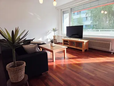 Ein Sitzbereich in der Unterkunft Loki's Apartment