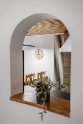 Ein Sitzbereich in der Unterkunft Haus Erlenau