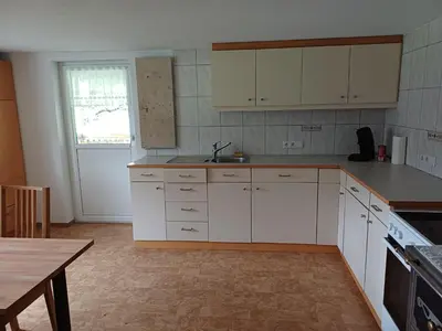 Küche/Küchenzeile in der Unterkunft Ferienwohnung Löwenblick