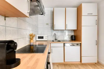 Küche/Küchenzeile in der Unterkunft Gartenferienwohnung Arlberg