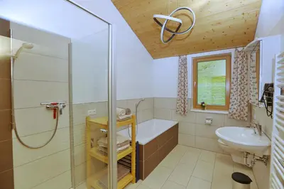 Ein Badezimmer in der Unterkunft Ferienhof Feurle