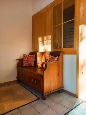Ein Sitzbereich in der Unterkunft Haus Kanisfluh
