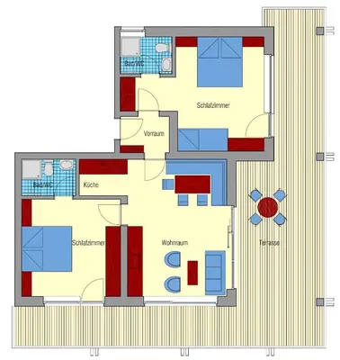 Grundriss der Unterkunft Haus Bruegge