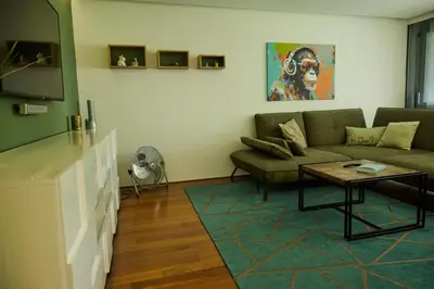 Ein Sitzbereich in der Unterkunft Ferienwohnung in Dormbirn