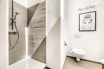 Ein Badezimmer in der Unterkunft Ferienwohnung Alpen Zentral