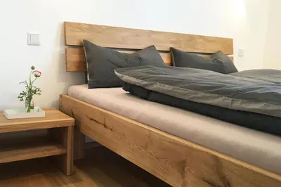 Ein Bett oder Betten in einem Zimmer der Unterkunft Walser Berghaus