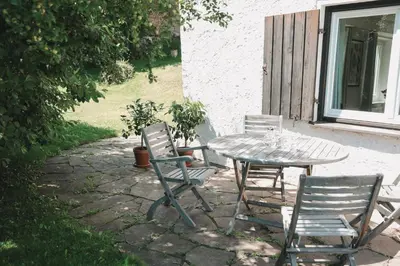 Ein Garten an der Unterkunft Am Sonnenhang