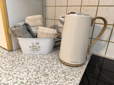 Kaffee-/Teezubehör in der Unterkunft Urlaub in Weiler - Apartment mit großer Terrasse - für 1 bis 4 Personen