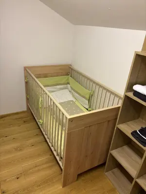 Ein Bett oder Betten in einem Zimmer der Unterkunft Ferienwohnung Vögel