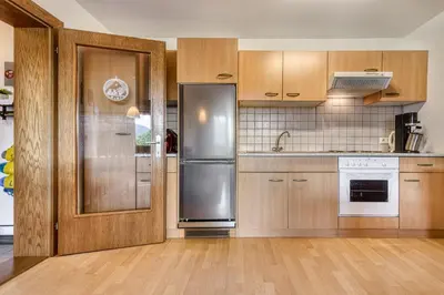 Küche/Küchenzeile in der Unterkunft Panorama Ferienwohnung Tschengla