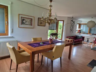 Ein Sitzbereich in der Unterkunft Big Garden House