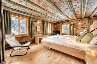 Ein Bett oder Betten in einem Zimmer der Unterkunft Haus Obdr Lech