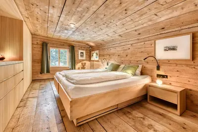 Ein Bett oder Betten in einem Zimmer der Unterkunft Haus Obdr Lech