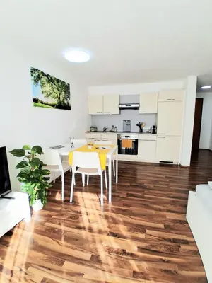 Küche/Küchenzeile in der Unterkunft Top 5 Apartmenthaus Sonnenschein