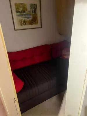 Ein Sitzbereich in der Unterkunft Kleines Appartement in Brand