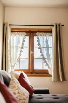 Ein Sitzbereich in der Unterkunft Ferienwohnung Firstblick