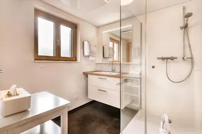 Ein Badezimmer in der Unterkunft Panorama Ferienhaus Zora