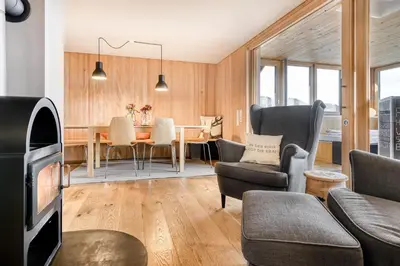 Ein Sitzbereich in der Unterkunft Panorama Ferienhaus Zora