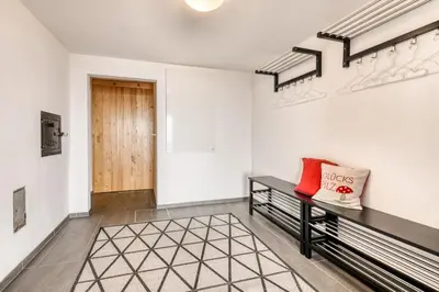 Ein Sitzbereich in der Unterkunft Panorama Ferienhaus Zora