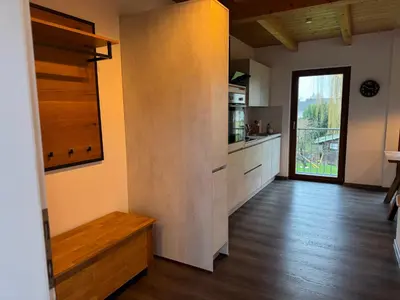 Küche/Küchenzeile in der Unterkunft Ferienwohnung Hard am Bodensee