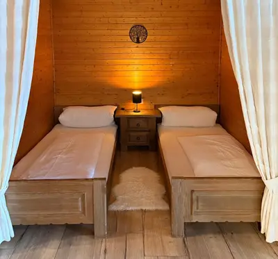Ein Bett oder Betten in einem Zimmer der Unterkunft Ferienwohnung & Spa Renate