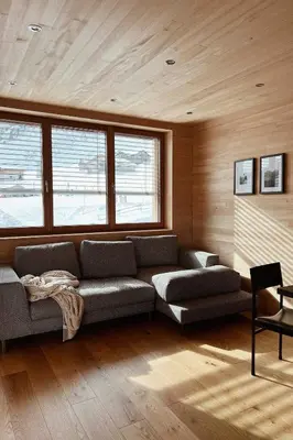 Ein Sitzbereich in der Unterkunft Apartment 2-3 persons in Faschina