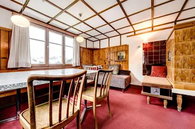 Ein Sitzbereich in der Unterkunft Haus Glatthorn