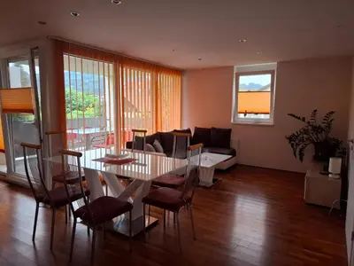 Ein Sitzbereich in der Unterkunft Ferienwohnung Daniela