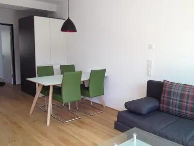 Ein Sitzbereich in der Unterkunft Ferienhaus Ritter