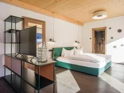 Ein Bett oder Betten in einem Zimmer der Unterkunft Breitachhus