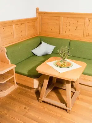Ein Sitzbereich in der Unterkunft Breitachhus