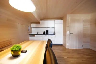 Küche/Küchenzeile in der Unterkunft Gästehaus Meusburger