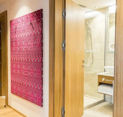 Ein Badezimmer in der Unterkunft Pfefferkorn's Hotel
