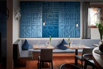 Ein Sitzbereich in der Unterkunft Hotel Sonnblick