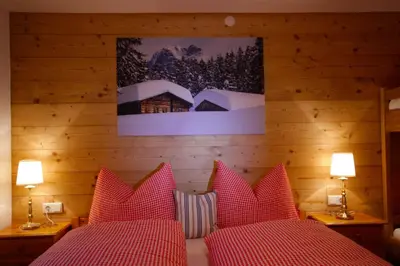 Ein Bett oder Betten in einem Zimmer der Unterkunft Ferienhaus Oberboden