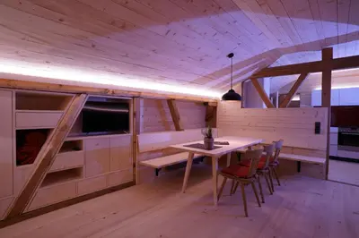 Ein Sitzbereich in der Unterkunft Mein Elternhaus Gästehaus Waltraud Fink