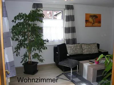 Ein Sitzbereich in der Unterkunft Ferienwohnung Huber