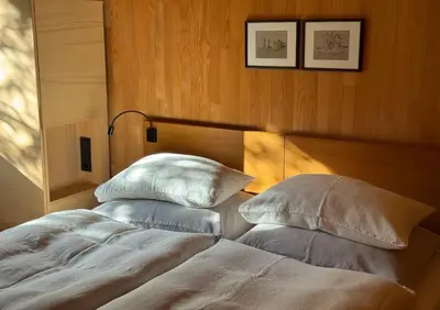 Ein Bett oder Betten in einem Zimmer der Unterkunft Naturhaus Loacker