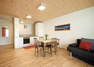 Küche/Küchenzeile in der Unterkunft Ferienwohnung 
