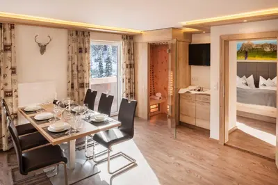 Ein Sitzbereich in der Unterkunft Bergspitz Luxury Appartement