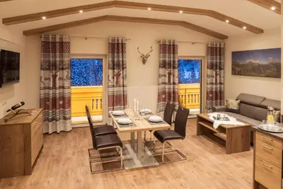 Ein Sitzbereich in der Unterkunft Bergspitz Luxury Appartement