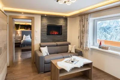 Ein Sitzbereich in der Unterkunft Bergspitz Luxury Appartement