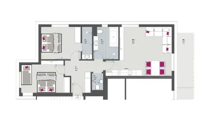 Grundriss der Unterkunft Aparthotel Dorf570