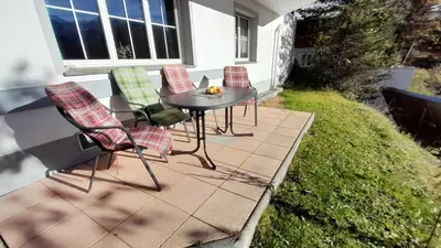 Ein Garten an der Unterkunft Haus Marija
